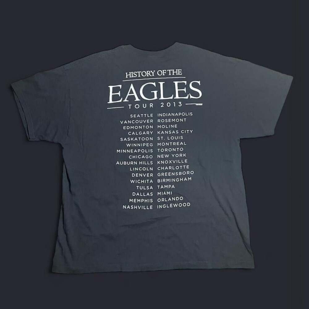 The Eagles Tour T Shirt Mens XL History Of the Eagles Black 2013